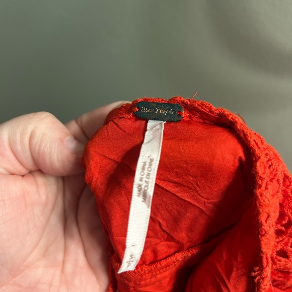 Free people red crochet dress - Picture 3 of 9